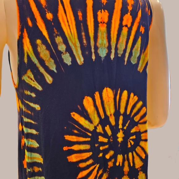 TIE DYE Blk Teal Stretchy Rayon Cardigan *5 Colors Avail.* OS NEW - Picture 5 of 8